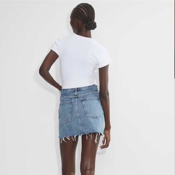Agolde Light Blue Denim Mini Skirt - Picture 9 of 9